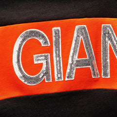 San Francisco Giants Touch Women's Lead Off Notch Neck T-Shirt - Black/Orange T-shirts