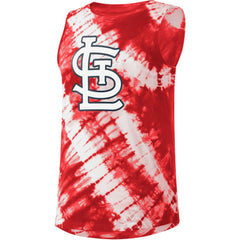 St. Louis Cardinals Touch Women's Money Ball Tie-Dye Tank Top - Red Tanks