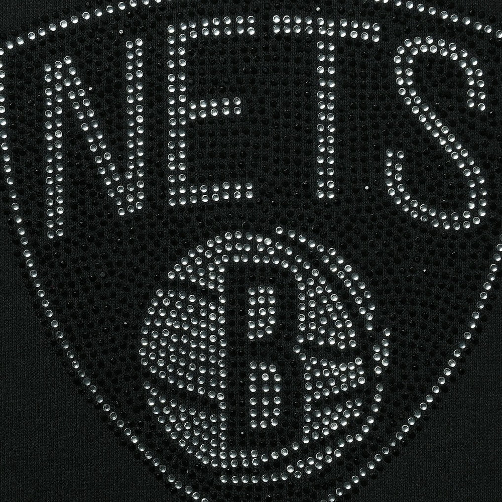Brooklyn Nets DKNY Sport Women's Carrie Rhinestone Pullover Sweatshirt Black outlet