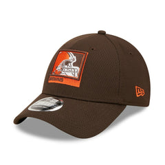 Cleveland Browns New Era Framed AF 9FORTY Snapback Hat - Brown Hats