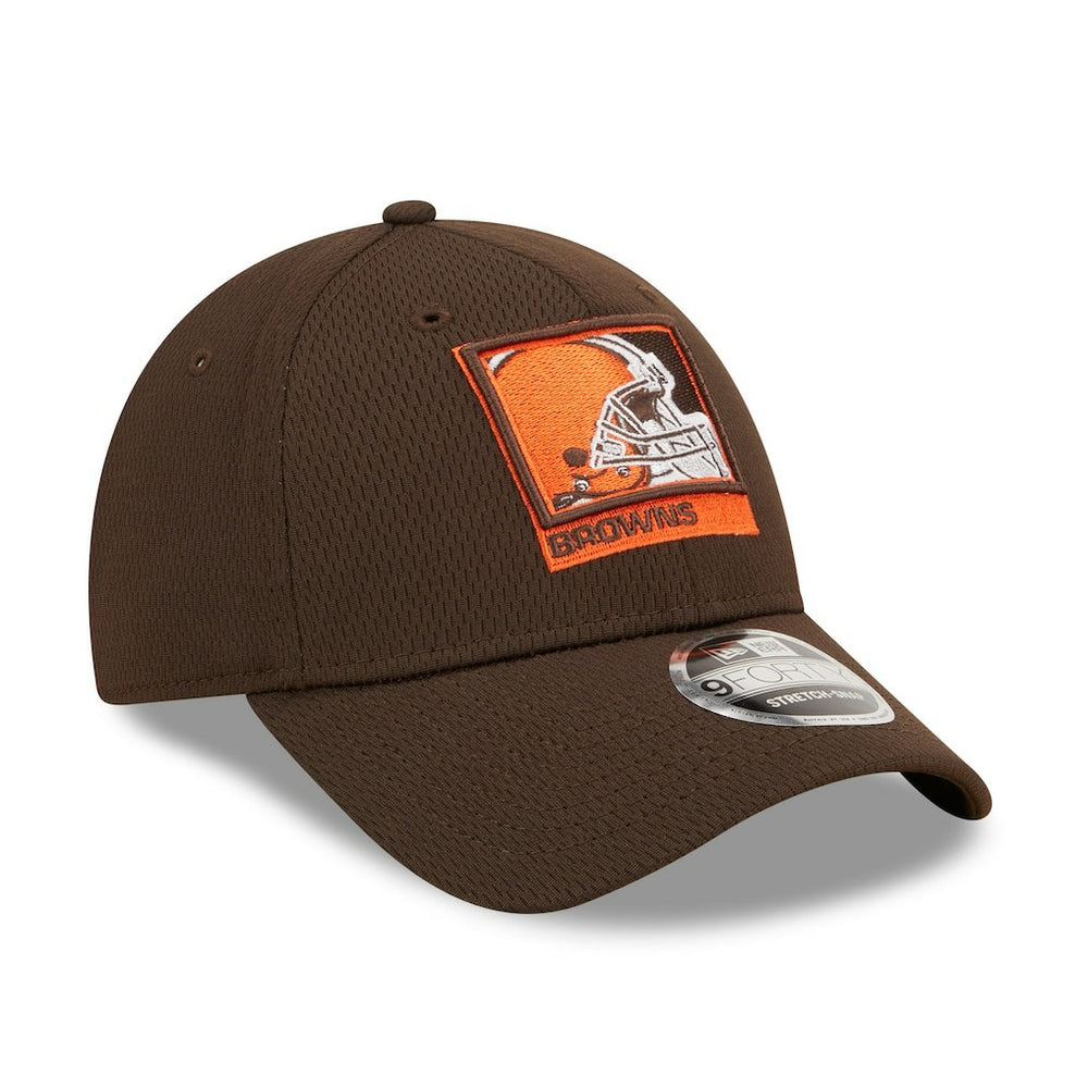 Cleveland Browns New Era Framed AF 9FORTY Snapback Hat - Brown Hats