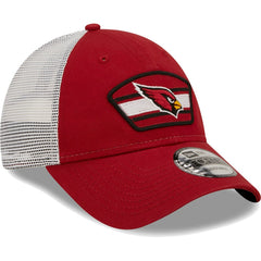 Arizona Cardinals New Era Logo Patch Trucker 9FORTY Snapback Hat - Cardinal/White Hats