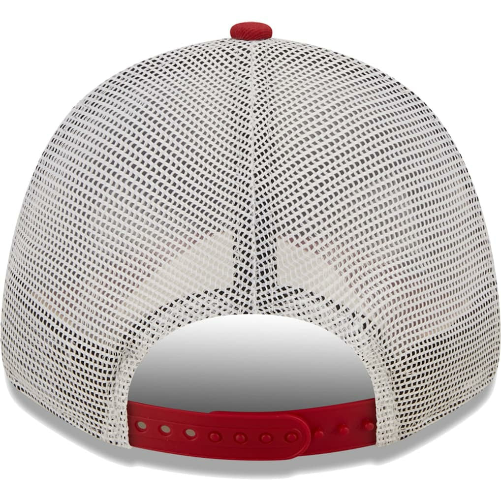 Arizona Cardinals New Era Logo Patch Trucker 9FORTY Snapback Hat - Cardinal/White Hats
