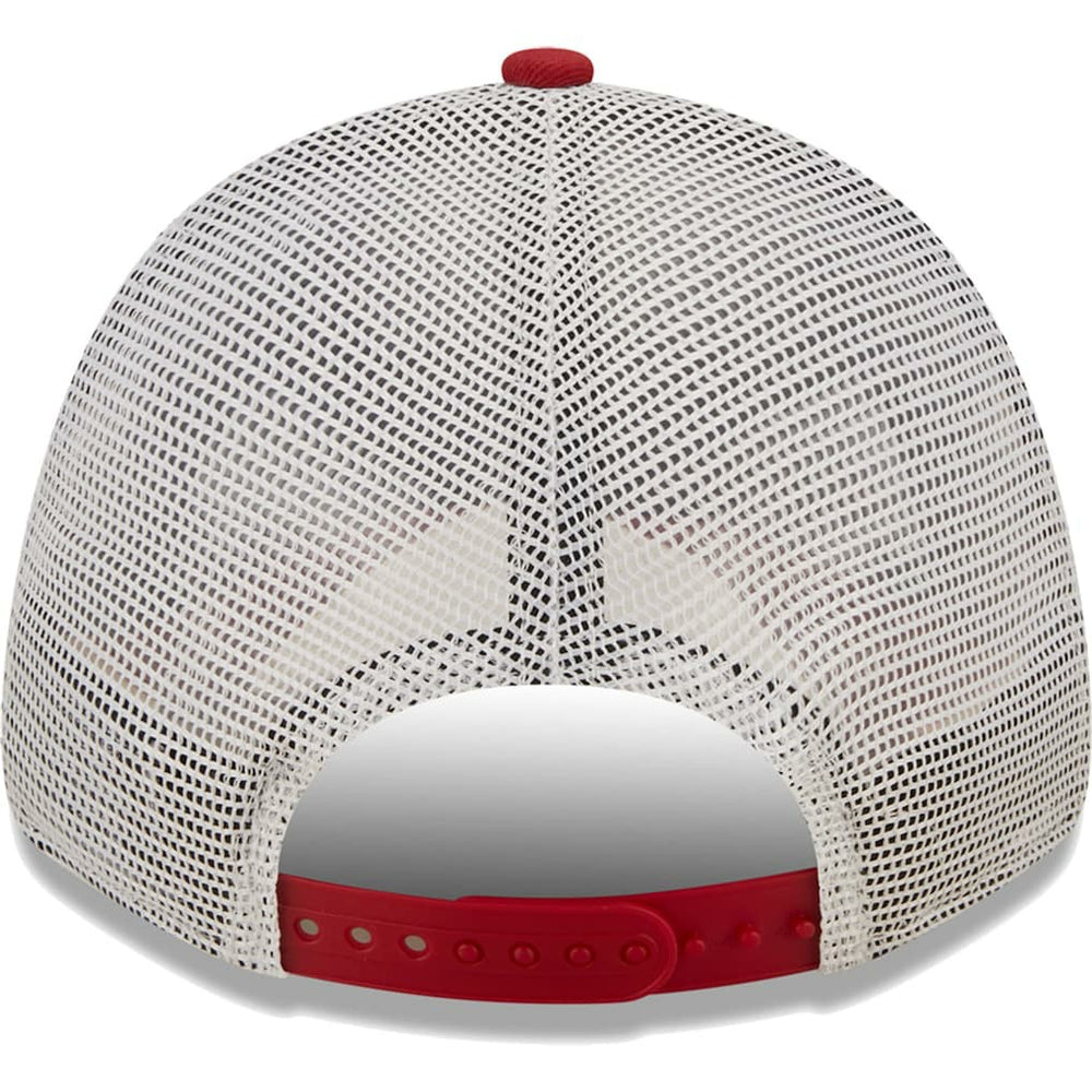 Arizona Cardinals New Era Logo Patch Trucker 9FORTY Snapback Hat - Cardinal/White Hats