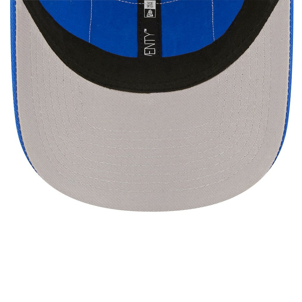 Los Angeles Rams New Era Devoted Trucker 9TWENTY Snapback Hat - Royal/Natural Hats