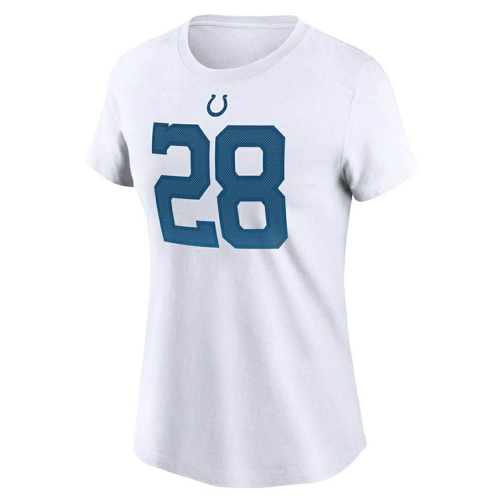 Jonathan Taylor Indianapolis Colts Women's Name & Number T-Shirt - White T-shirts
