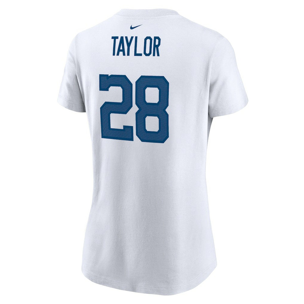 Jonathan Taylor Indianapolis Colts Women's Name & Number T-Shirt - White T-shirts