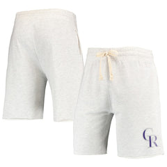 Colorado Rockies Concepts Sport Mainstream Terry Tri-Blend Shorts - Oatmeal Shorts