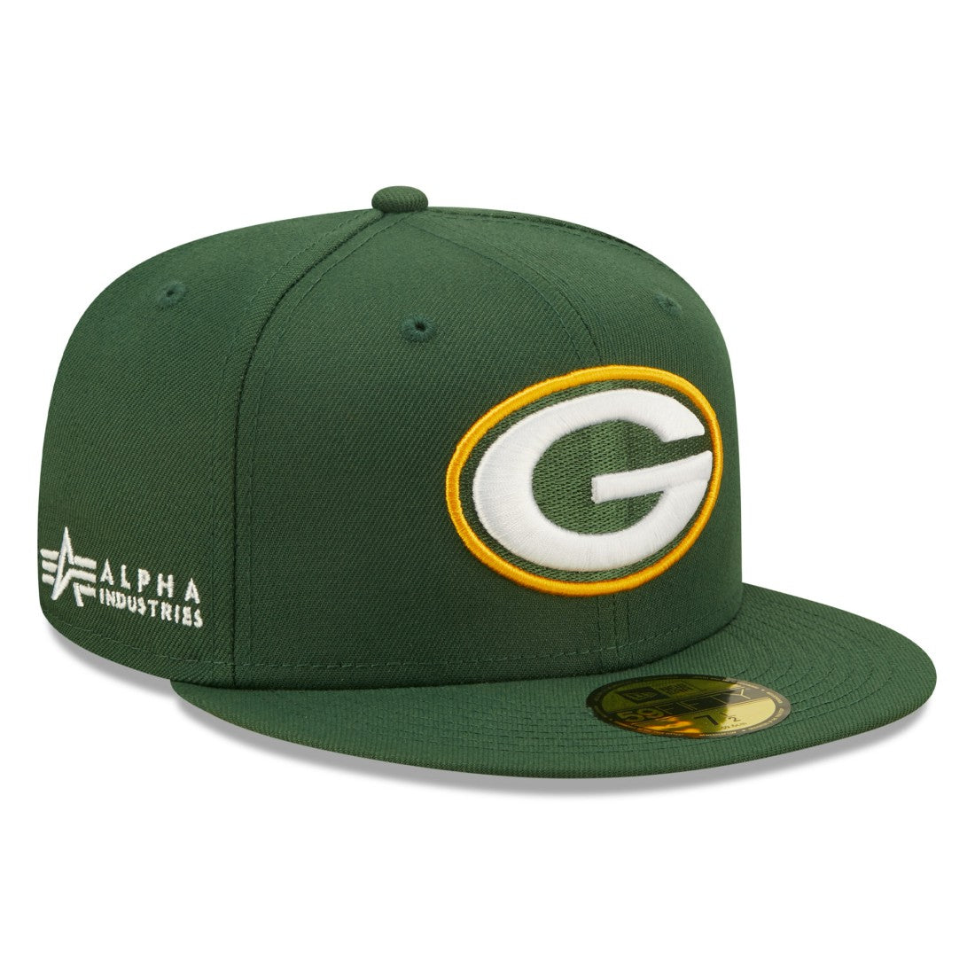 Green Bay Packers New Era x Alpha Industries Alpha 59FIFTY Fitted Hat - Green Hats