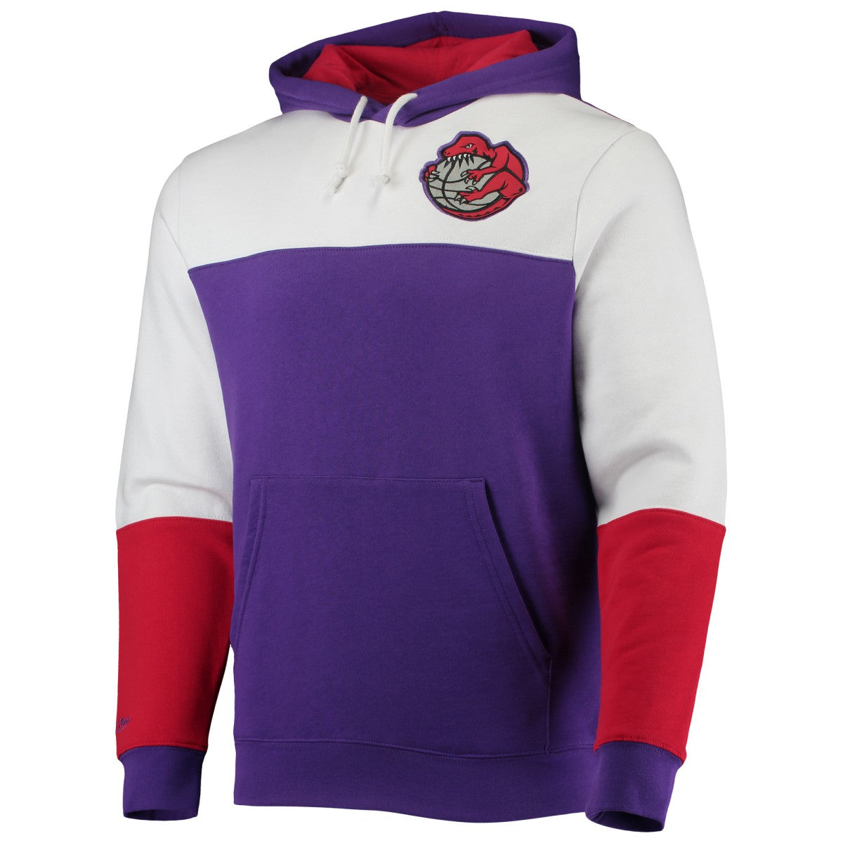 Toronto Raptors Hardwood Classics Fusion 2.0 Colorblock Pullover Hoodie Purple - Mitchell & Ness