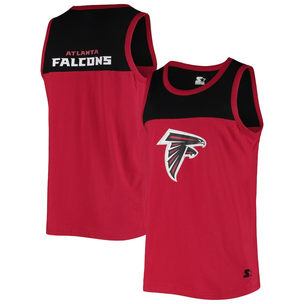 Atlanta Falcons Starter Team Touchdown Fashion Tank Top - Red/Black Tops