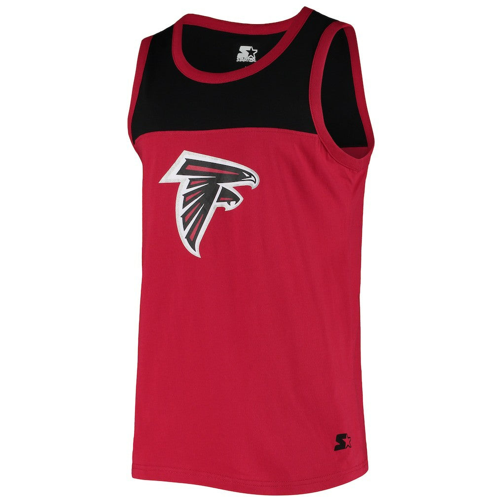 Atlanta Falcons Starter Team Touchdown Fashion Tank Top - Red/Black Tops