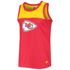 Kansas City Chiefs Starter Team Touchdown Fashion Tank Top - Red/Gold Tops