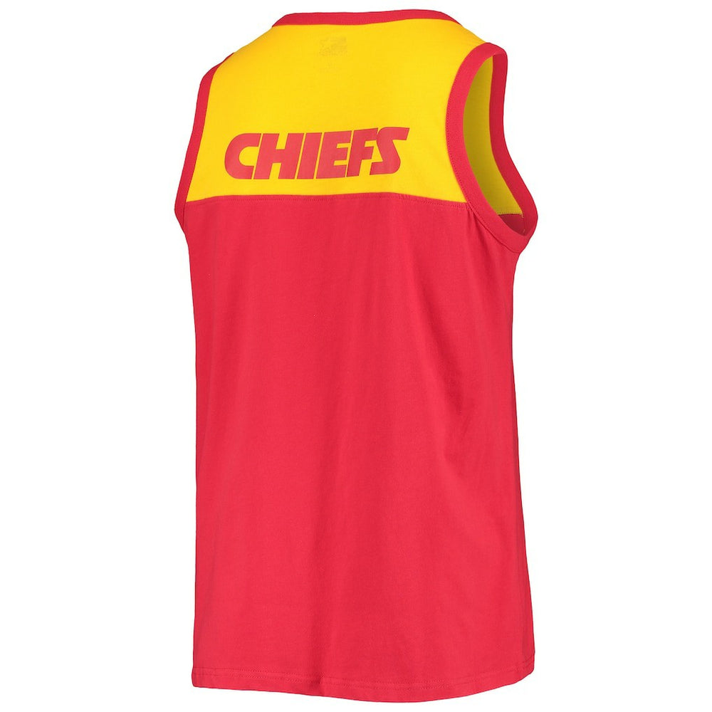 Kansas City Chiefs Starter Team Touchdown Fashion Tank Top - Red/Gold Tops