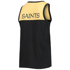 New Orleans Saints Starter Team Touchdown Fashion Tank Top - Black/Gold Tops
