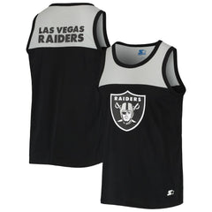 Las Vegas Raiders Starter Team Touchdown Fashion Tank Top - Black/Silver Tops