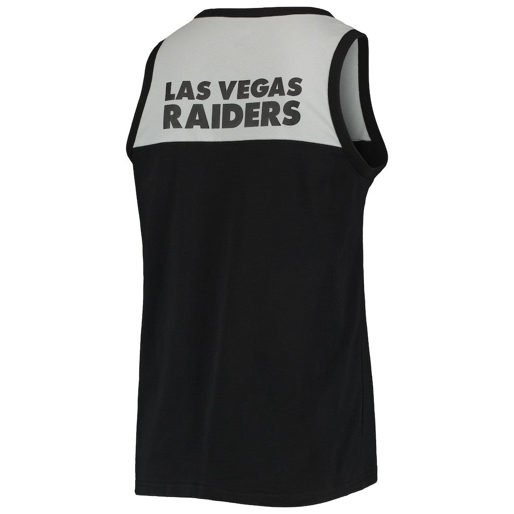 Las Vegas Raiders Starter Team Touchdown Fashion Tank Top - Black/Silver Tops