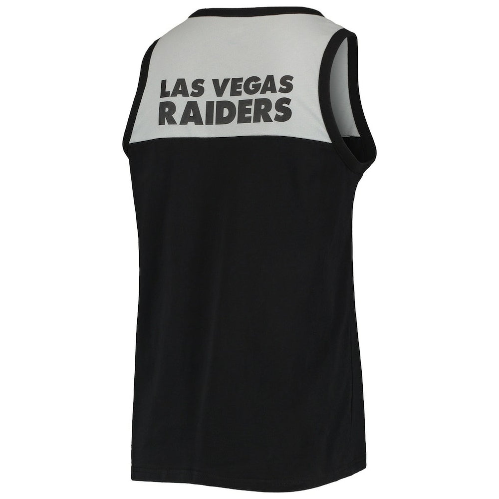 Las Vegas Raiders Starter Team Touchdown Fashion Tank Top - Black/Silver Tops