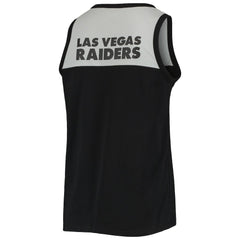 Las Vegas Raiders Starter Team Touchdown Fashion Tank Top - Black/Silver Tops