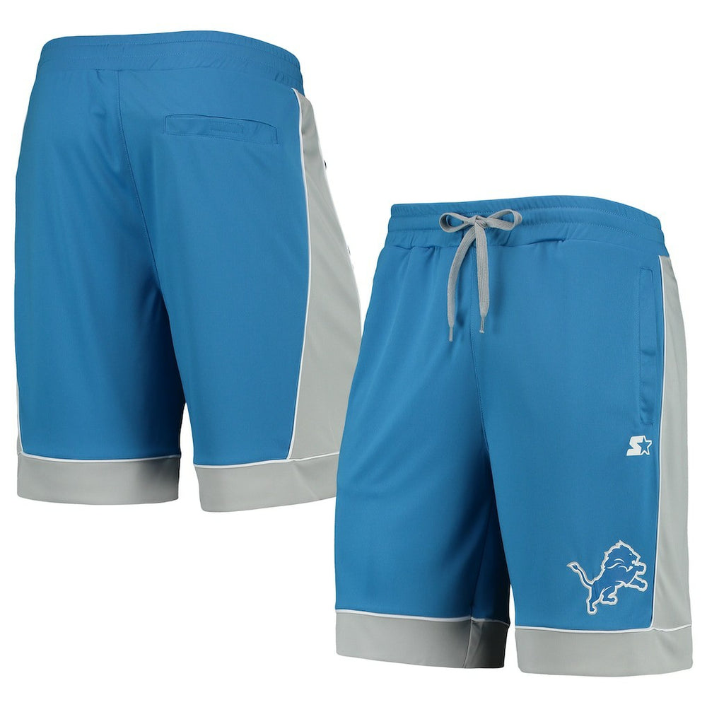Detroit Lions Starter Fan Favorite Fashion Shorts - Blue/Gray Shorts