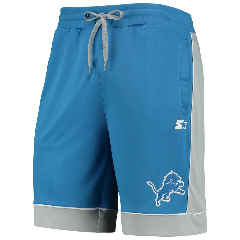 Detroit Lions Starter Fan Favorite Fashion Shorts - Blue/Gray Shorts