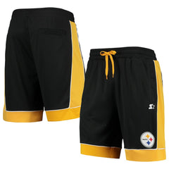 Pittsburgh Steelers Starter Fan Favorite Fashion Shorts - Black/Gold Shorts