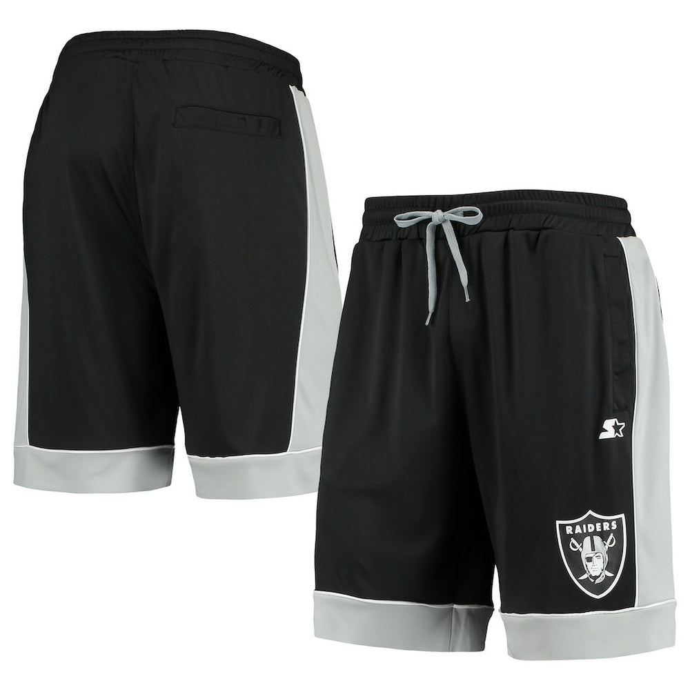 Las Vegas Raiders Starter Fan Favorite Fashion Shorts - Black/Silver Shorts