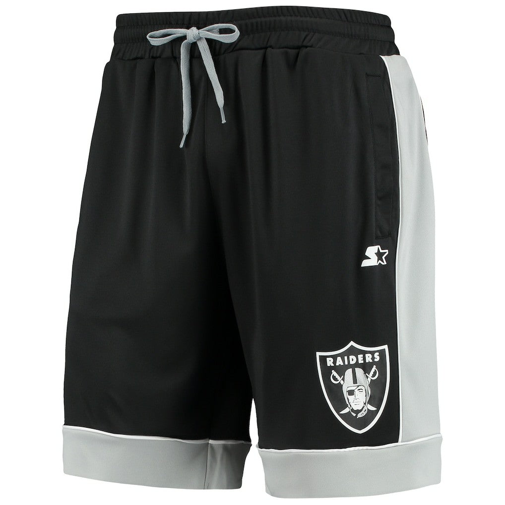 Las Vegas Raiders Starter Fan Favorite Fashion Shorts - Black/Silver Shorts