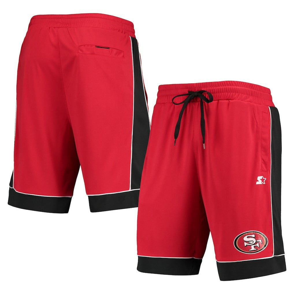 San Francisco 49ers Starter Fan Favorite Fashion Shorts - Scarlet/Black Shorts