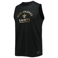 New Orleans Saints MSX by Michael Strahan Rebound Tank Top - Black Tops