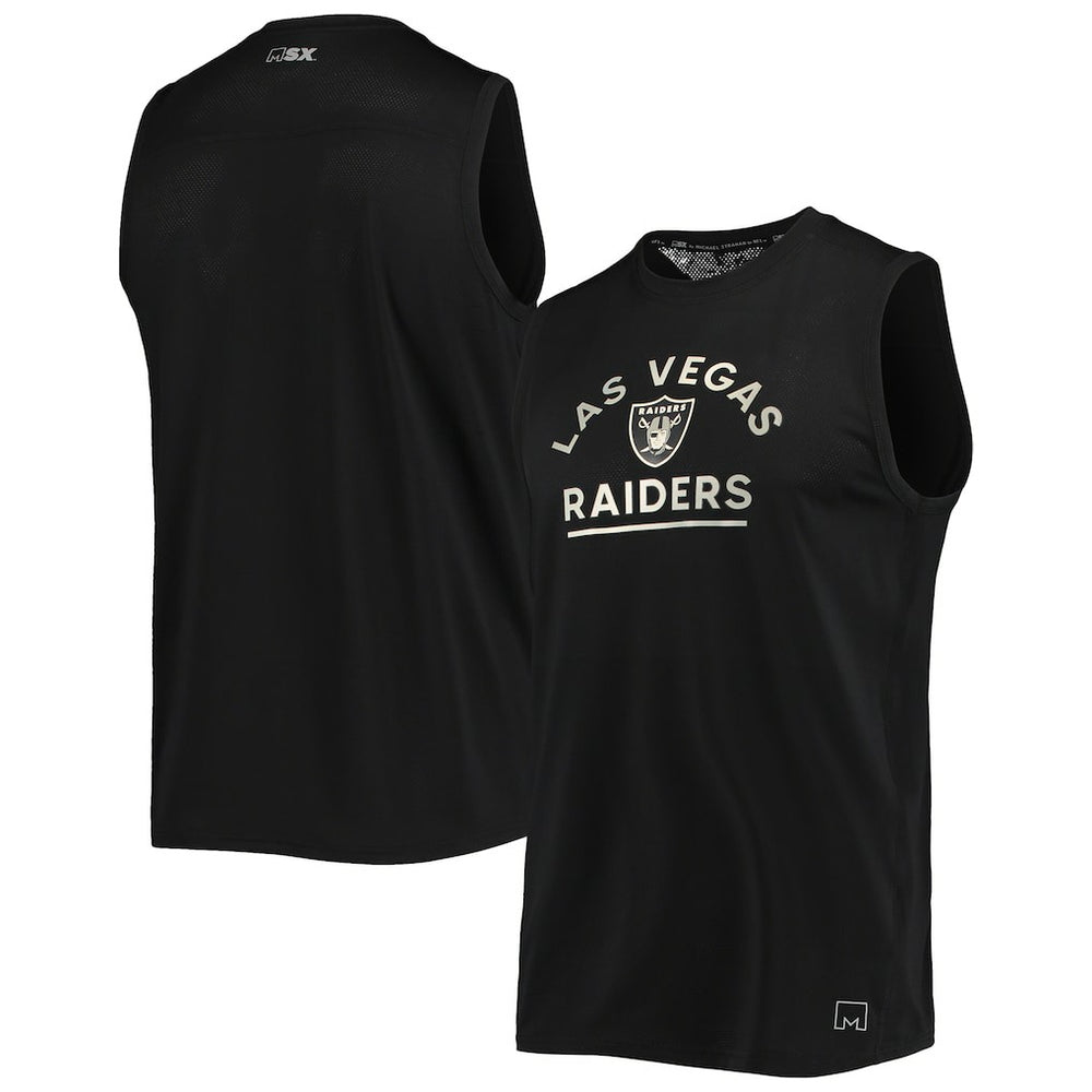 Las Vegas Raiders MSX by Michael Strahan Rebound Tank Top - Black Tops