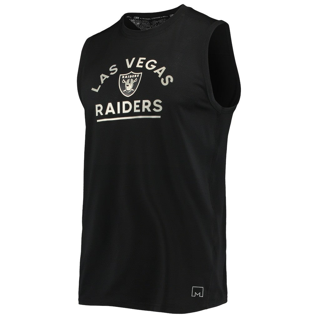 Las Vegas Raiders MSX by Michael Strahan Rebound Tank Top - Black Tops