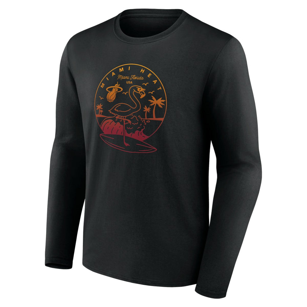Miami Heat Tip-Off Long Sleeve T-Shirt Black