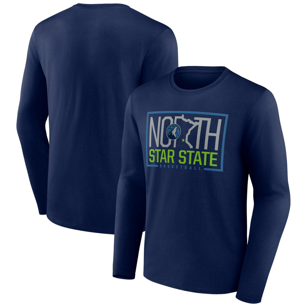 Minnesota Timberwolves Tip-Off Long Sleeve T-Shirt Navy