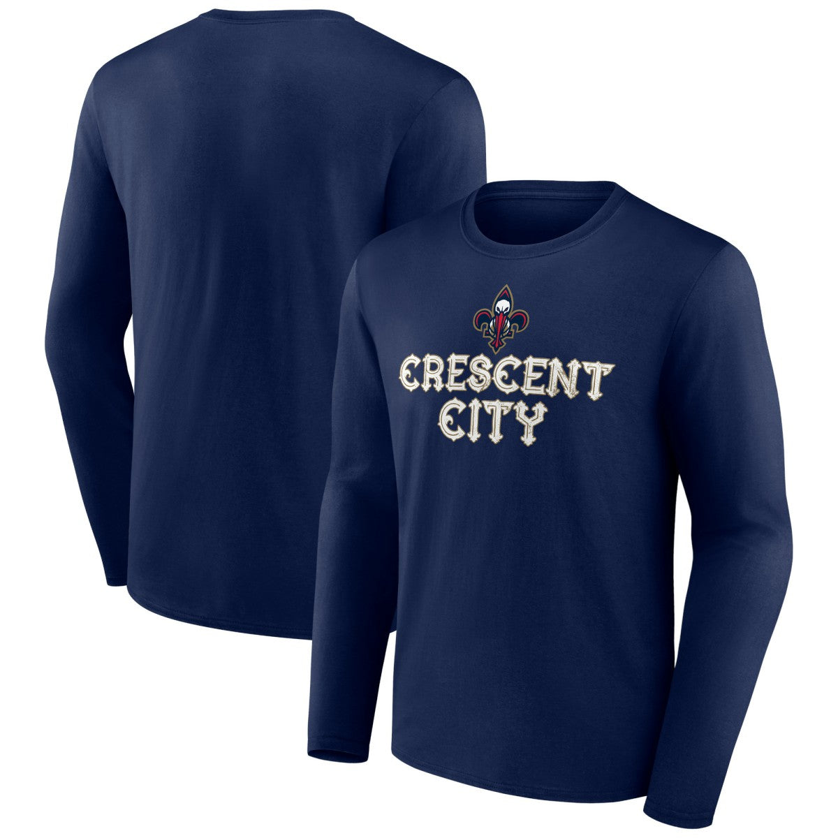 New Orleans Pelicans Tip-Off Long Sleeve T-Shirt Navy