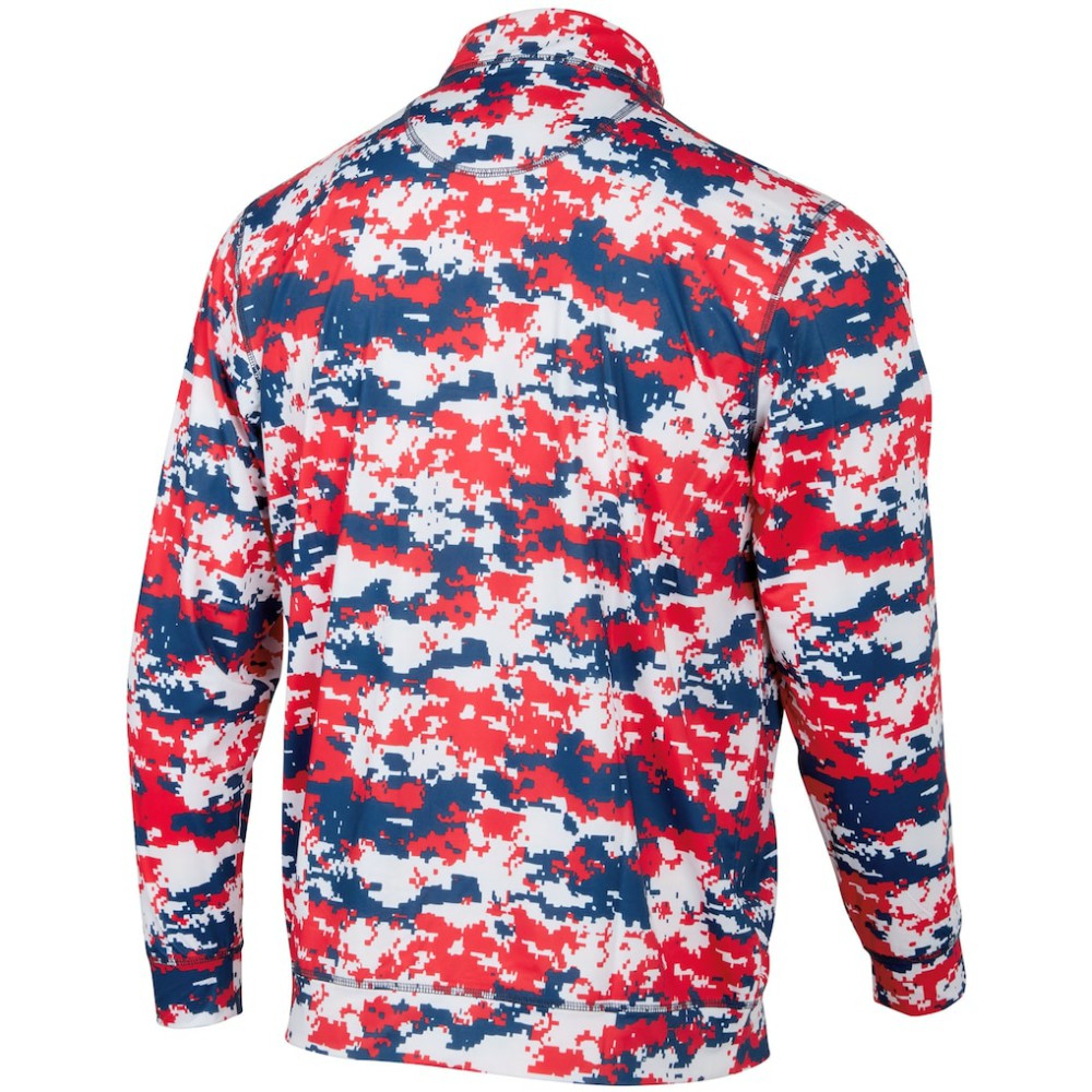 Los Angeles Angels Digital Camo Performance Quarter-Zip Pullover Jacket - Red Jackets