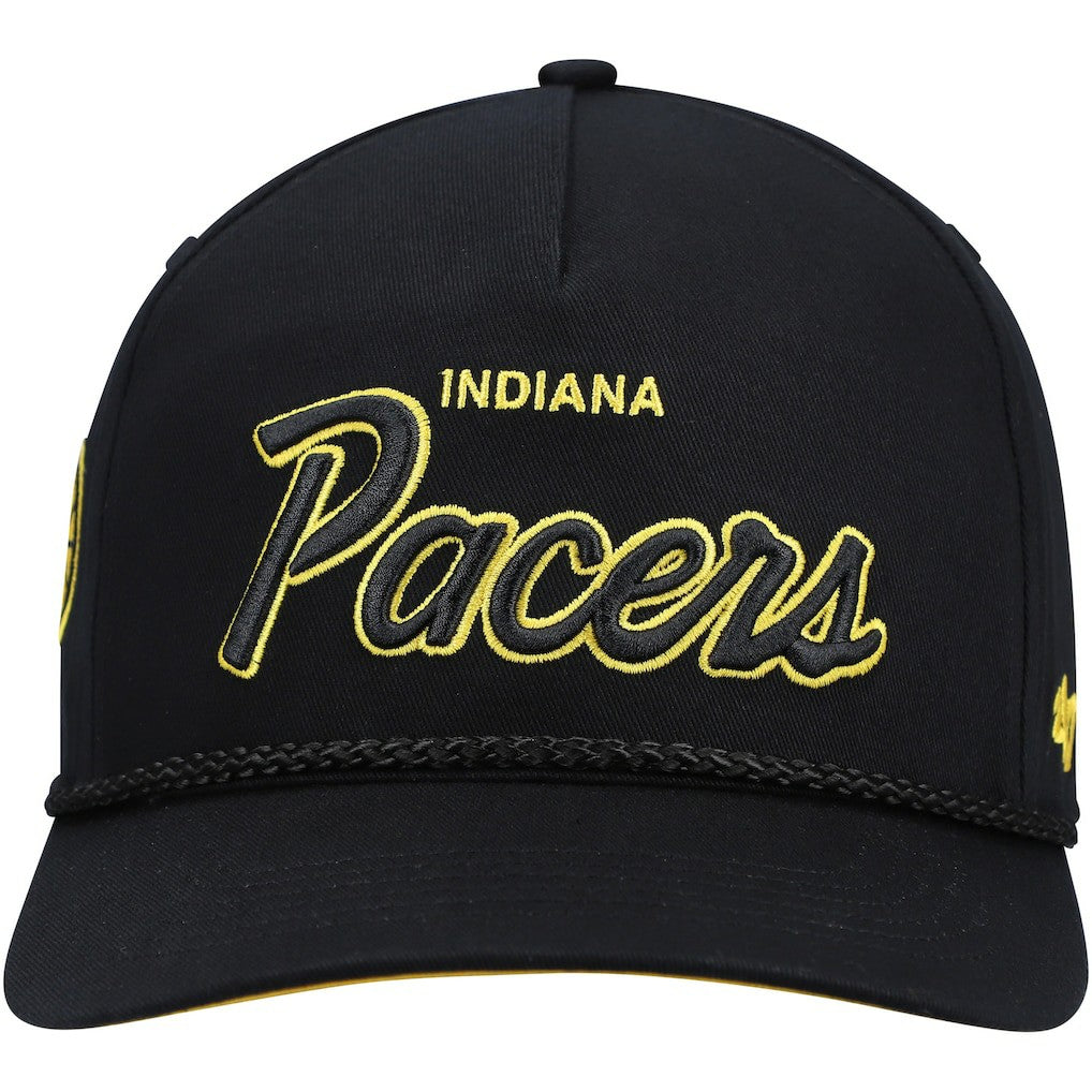 Indiana Pacers '47 Crosstown Script Hitch Snapback Hat Black - 47 brand