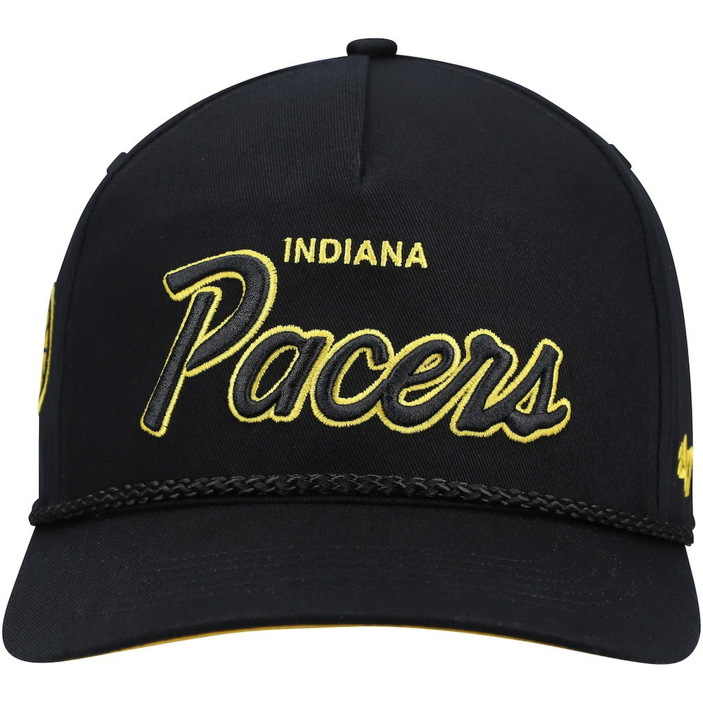 Indiana Pacers '47 Crosstown Script Hitch Snapback Hat Black - 47 brand