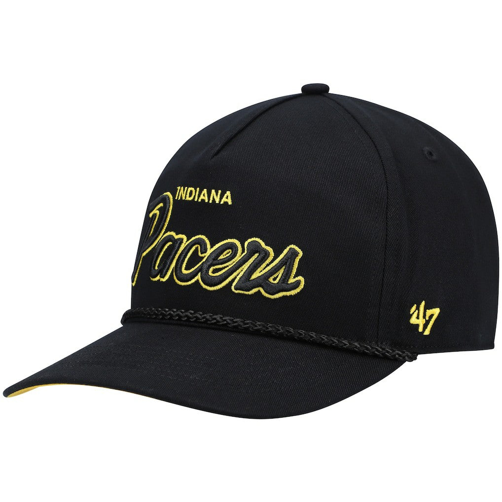 Indiana Pacers '47 Crosstown Script Hitch Snapback Hat Black - 47 brand