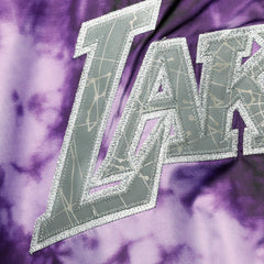 Los Angeles Lakers Women's Galaxy Sublimated Windbreaker Pullover Full-Zip Hoodie Purple - Mitchell & Ness