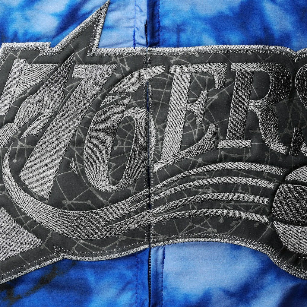Philadelphia 76ers Women's Galaxy Sublimated Windbreaker Pullover Full-Zip Hoodie Royal - Mitchell & Ness
