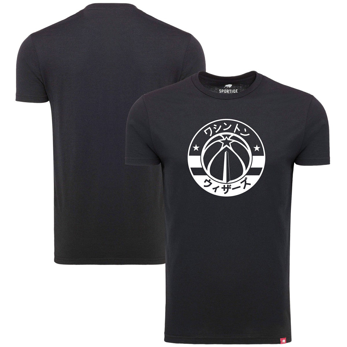 Washington Wizards Sportiqe Japanese Language Comfy Tri-Blend T-Shirt Black