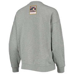 Chicago Cubs Mitchell & Ness Women's Cooperstown Collection Logo Lightweight Pullover Sweatshirt - Heathered Gray Pullover
