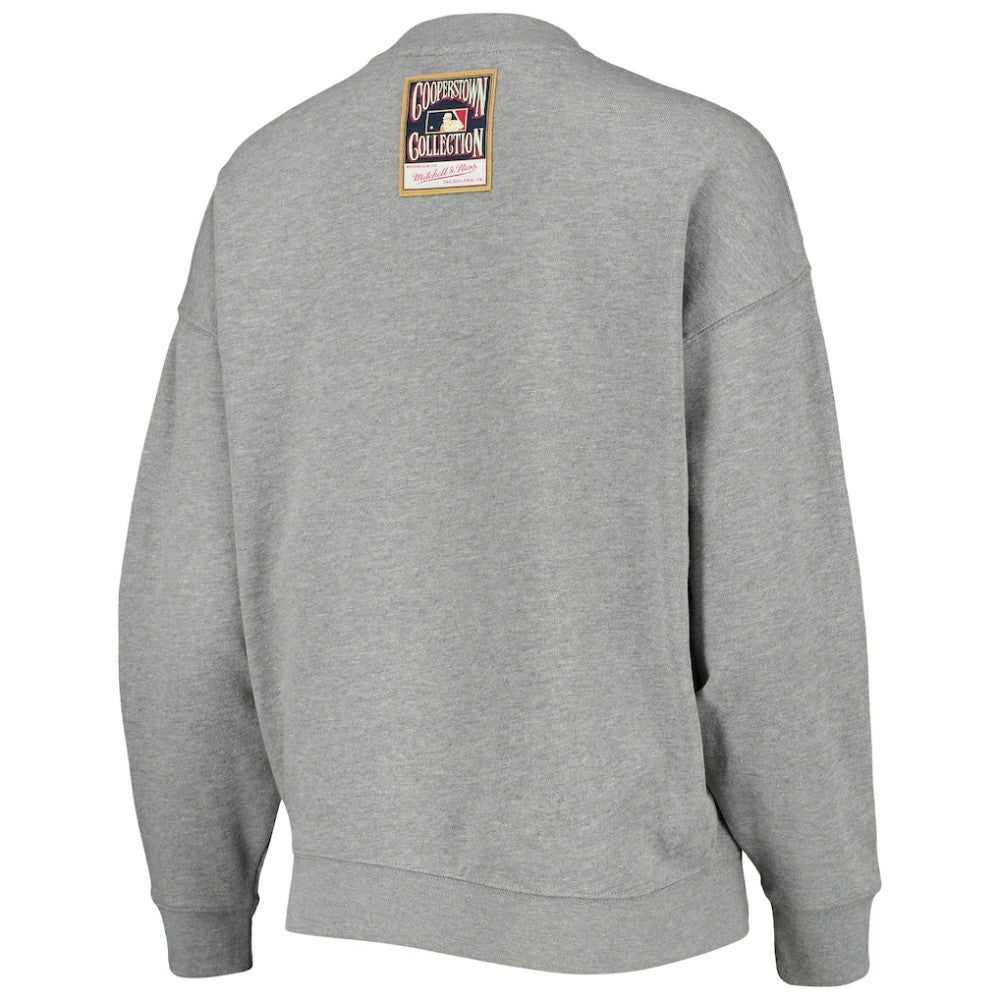 Chicago White Sox Mitchell & Ness Women's Cooperstown Collection Logo Lightweight Pullover Sweatshirt - Heathered Gray Pullover