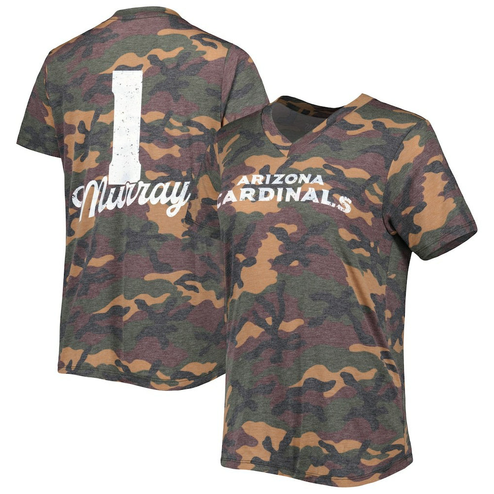 Kyler Murray Arizona Cardinals Majestic Threads Women's Name & Number V-Neck Tri-Blend T-Shirt - Camo T-shirts