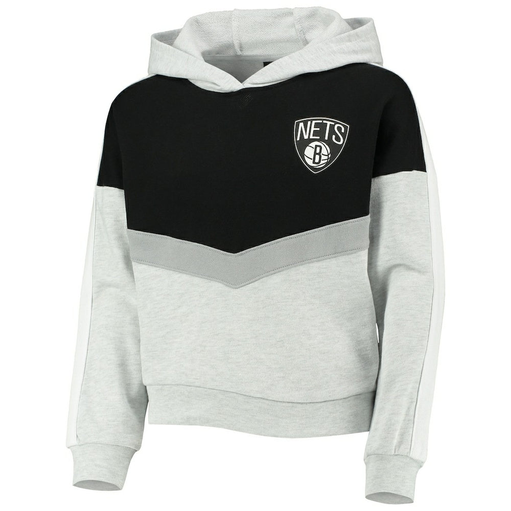 Brooklyn Nets Girls Youth All Yours Pullover Hoodie Heathered Gray