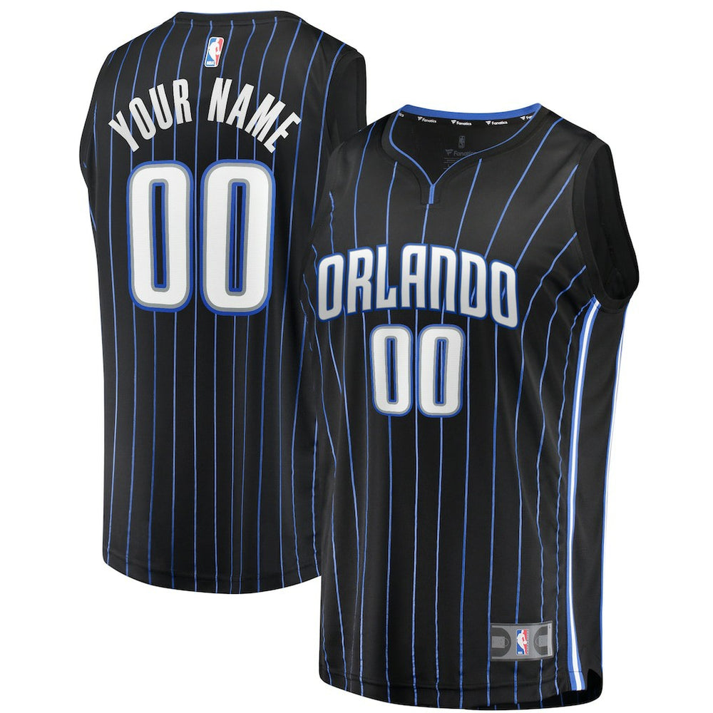 Orlando Magic Youth Fast Break Replica Custom Jersey Black Icon Edition - Fanatics