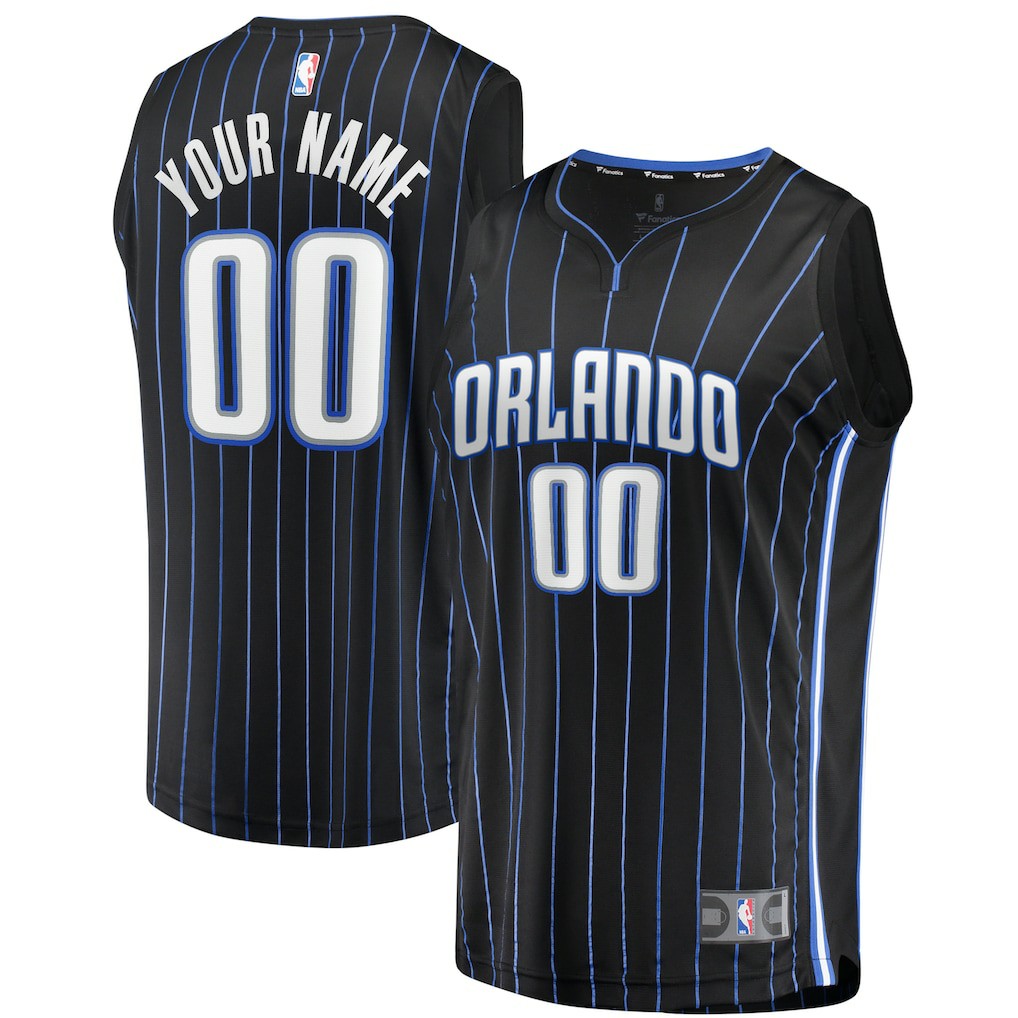 Orlando Magic Youth Fast Break Replica Custom Jersey Black Icon Edition - Fanatics