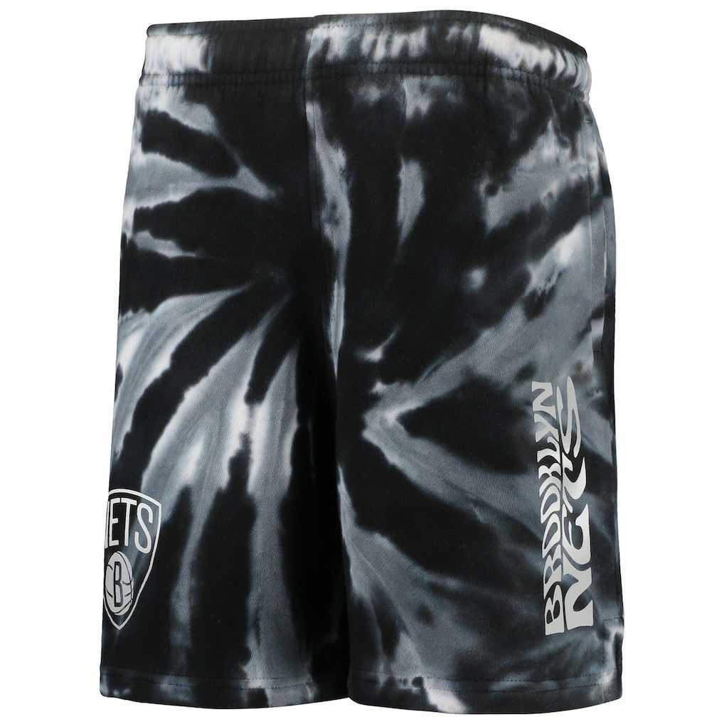 Brooklyn Nets Youth Santa Monica Tie-Dye Shorts Black outlet