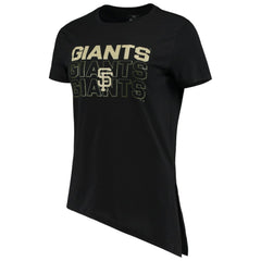 San Francisco Giants Levelwear Women's Birch Delta Asymmetrical T-Shirt - Black T-shirts